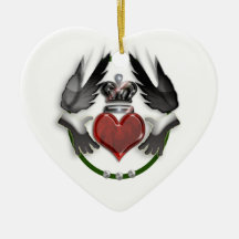 promesa del corazón del claddagh adorno