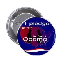 Prometo mi voto para el botón de Barack Obama 2012