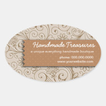Promocional hecho a mano floral de los Crafters Pegatinas