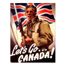 Propaganda canadiense de la guerra tarjetas postales