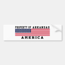 Propiedad de Arkansas Pegatina De Parachoque