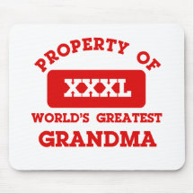 Propiedad de la abuela más grande del mundo alfombrilla de ratones
