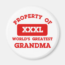 Propiedad de la abuela más grande del mundo iman para frigorífico