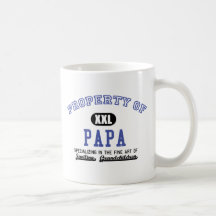 Propiedad de la papá tazas