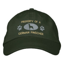 Propiedad de un gorra bordado Pinscher alemán Gorra De Beisbol