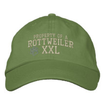 Propiedad de un gorra bordado Rottweiler Gorra De Béisbol Bordada
