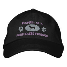 Propiedad de un portugués liso Podengo Gorra Bordada