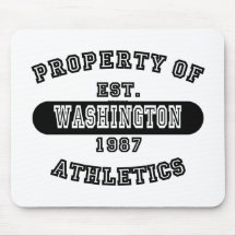 Propiedad del camisetas de Washington Tapete De Ratones