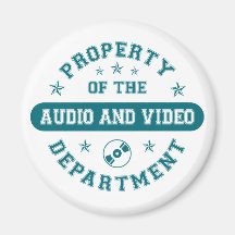 Propiedad del departamento audio y video imanes de nevera