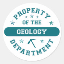 Propiedad del departamento de la geología pegatinas  