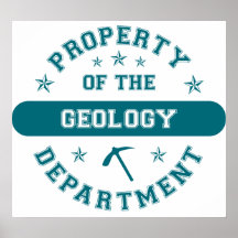 Propiedad del departamento de la geología posters