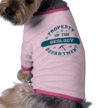 Propiedad del departamento de la geología camiseta de mascota
