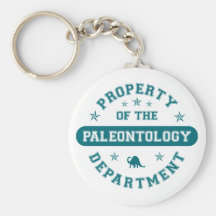 Propiedad del departamento de la paleontología llavero