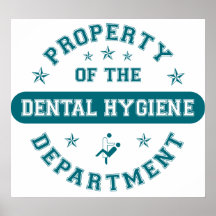 Propiedad del departamento dental de la higiene poster
