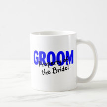 Propiedad del novio de la novia tazas de café
