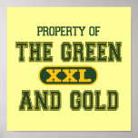 Propiedad del verde y del Gold1 Posters
