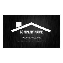 Propiedades inmobiliarias blancos y negros elegant plantilla de tarjeta personal