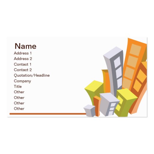 Propiedades inmobiliarias - negocio tarjetas de negocios