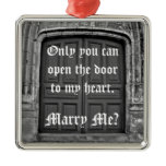 Propuesta de matrimonio gótica de la puerta de la  adornos