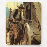 Proscrito admirable por NC Wyeth, vaqueros del vin Tapetes De Ratones