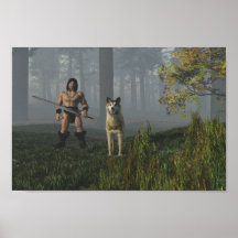 Protector de Defendore de la madera Poster
