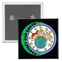 Proteja nuestras camisetas y regalos de la tierra pins