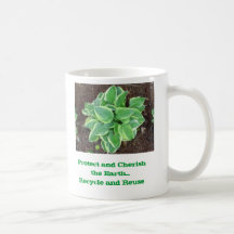 Proteja y acaricie la tierra tazas de café