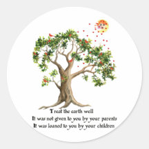 Proverbio de la naturaleza del Kenyan Pegatinas Redondas