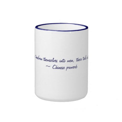 Proverbio del tigre taza de café