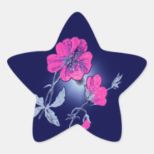 Proyector en la flor rosada, diseño gráfico traser calcomanía cuadrada personalizada