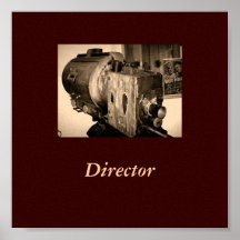 Proyector retro del director posters