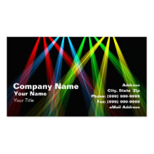 proyectores coloreados 3D (RGBY) Plantillas De Tarjeta De Negocio