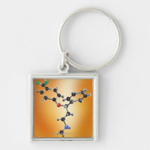 Prozac. Modelo molecular del antidepresivo Llavero Personalizado
