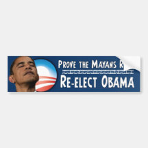 ¡Pruebe la derecha de Mayans! Reelija a Obama Pegatina De Parachoque
