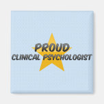 Psicólogo clínico orgulloso iman de frigorífico