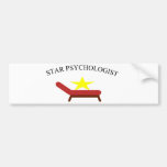 psicólogo de la estrella pegatina de parachoque