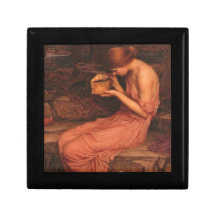 Psique y caja laqueada Pre-Raphaelite de oro de la Cajas De Regalo