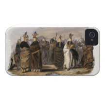 Ptihn-Tak-Ochata, danza de las mujeres de Mandan,  iPhone 4 Case-Mate Cobertura