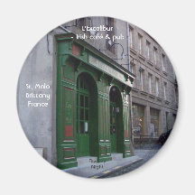 Pub irlandés en St. Malo, Francia Imán Para Frigorifico