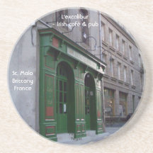 Pub irlandés en St. Malo, Francia Posavasos Manualidades