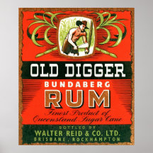 Publicidad australiana del ron del vintage impresiones