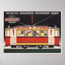 Publicidad del tranvía poster