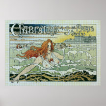 Publicidad del vintage del ~ de Cabourg Impresiones