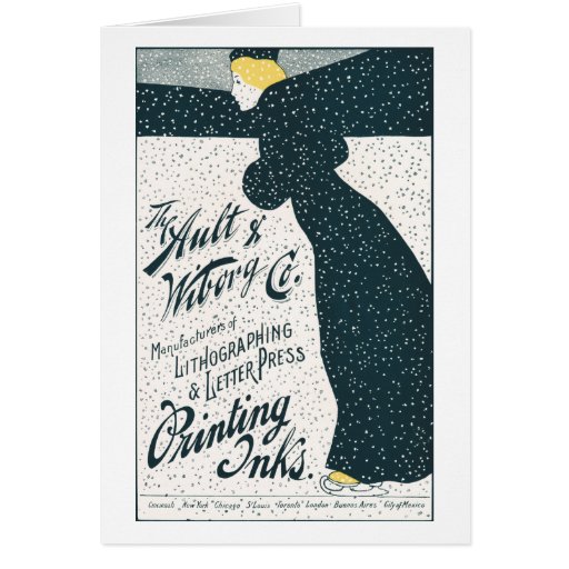 Publicidad del vintage - mujer que patina en torme tarjetas