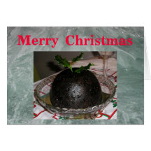 Pudín del navidad felicitación