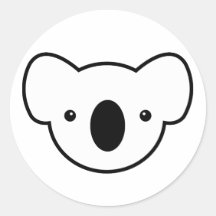 Pudín la koala etiqueta redonda