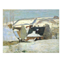 Pueblo bretón en la nieve de Gauguin Paul Comunicados Personalizados