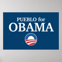 PUEBLO para el personalizado de Obama su ciudad pe Posters