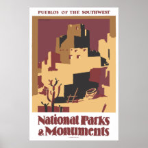 Pueblos del oeste del sur posters