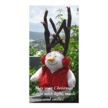 Puede su navidad baila con la luz… tarjetas con fotos personalizadas